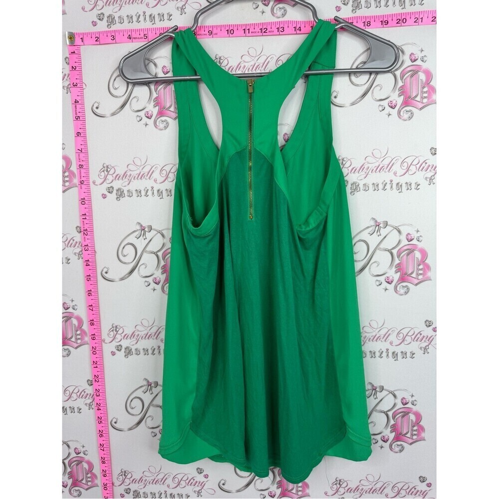 Express Green Racerback Tank with Zip Back - Picture 2 of 11